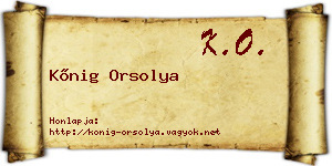 Kőnig Orsolya névjegykártya